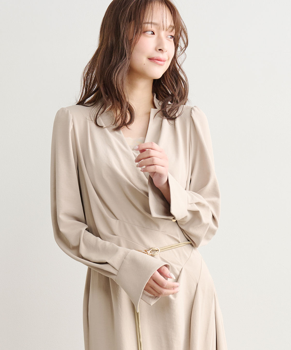 COCO DEAL「カシュクールドレープワンピース」|ワンピース|