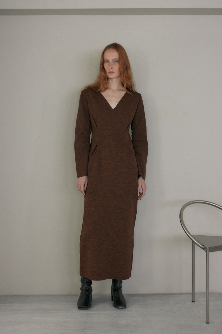 MOUSSY「ロングスリーブニットドレス」|ワンピース|