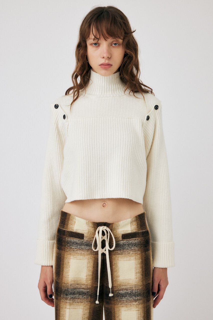 MOUSSY「LAYERED LIKE オープンショルダーニット」|ニット・セーター|