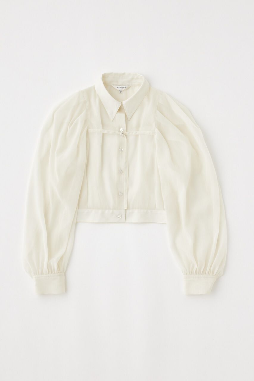 MOUSSY「SHEER TUCK SLEEVE ブラウス」|シャツ・ブラウス|
