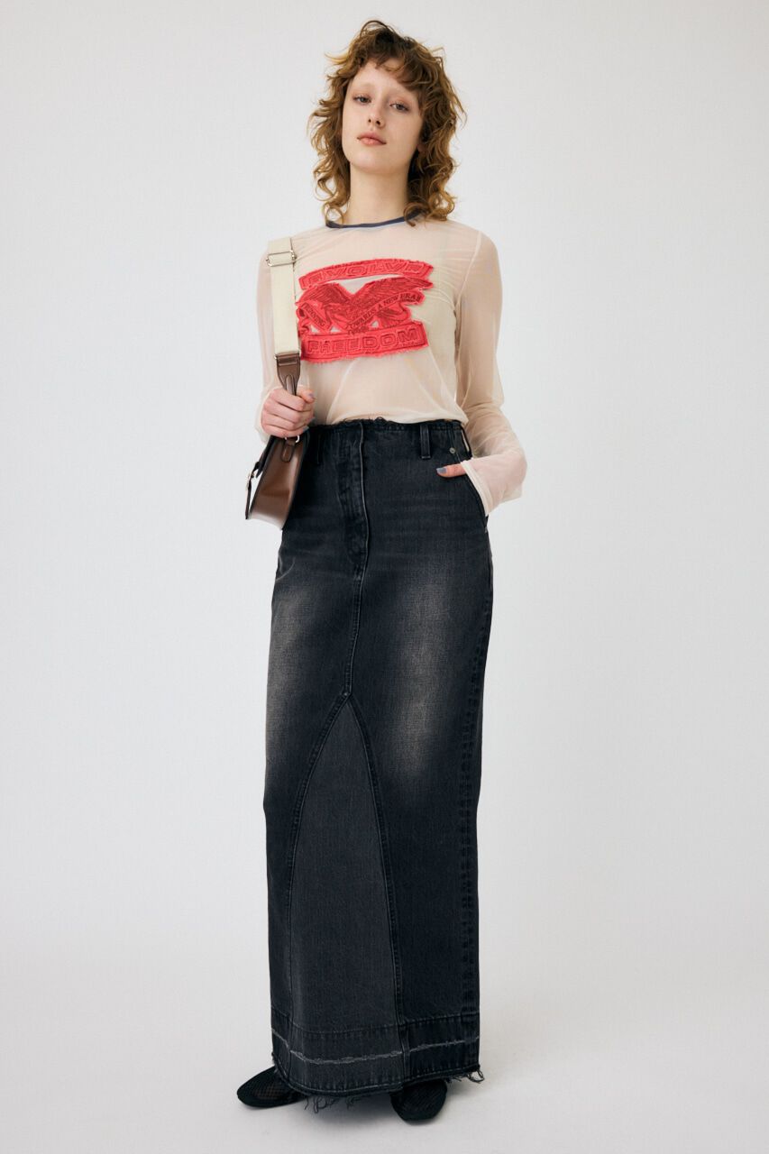 MOUSSY「MERMAID DENIM LONG SKIRT」|スカート|