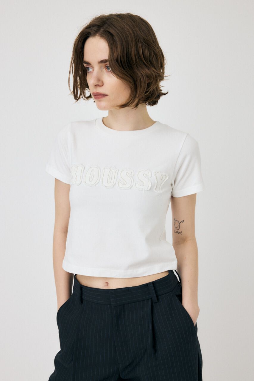 MOUSSY「PATCH DENIM MOUSSY TINY Tシャツ」|Tシャツ・カットソー|
