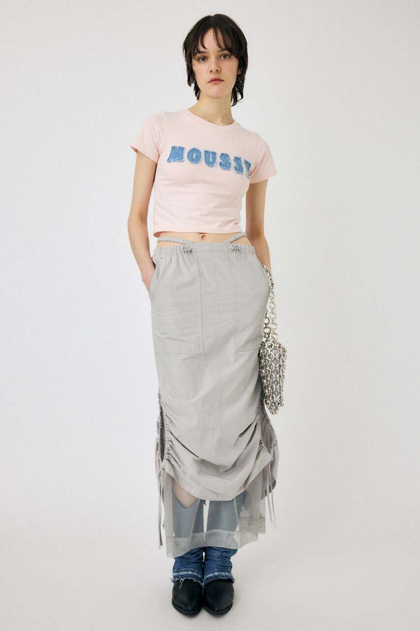 MOUSSY「PATCH DENIM MOUSSY TINY Tシャツ」|Tシャツ・カットソー|