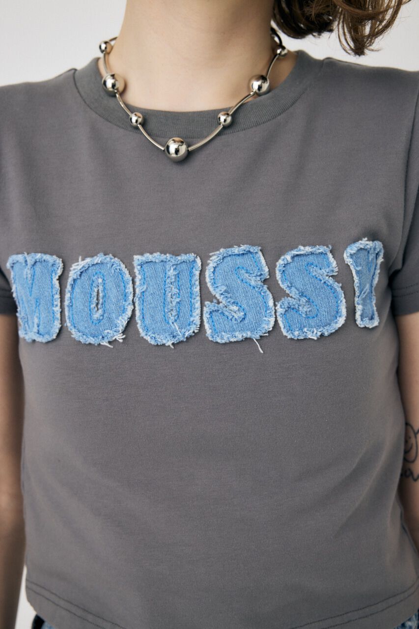 MOUSSY「PATCH DENIM MOUSSY TINY Tシャツ」|Tシャツ・カットソー|