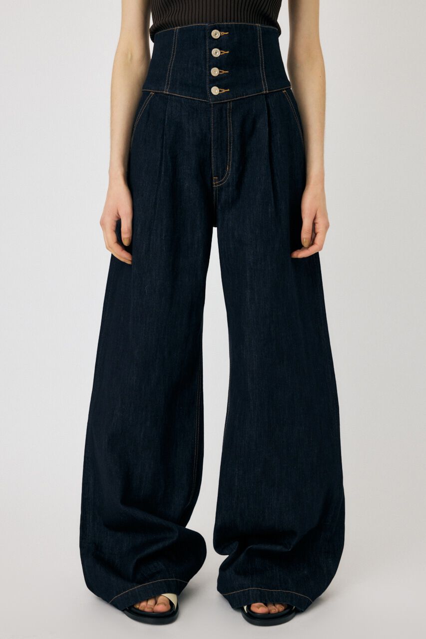 MOUSSY「CORSET DESIGN BAGGY」|デニム|