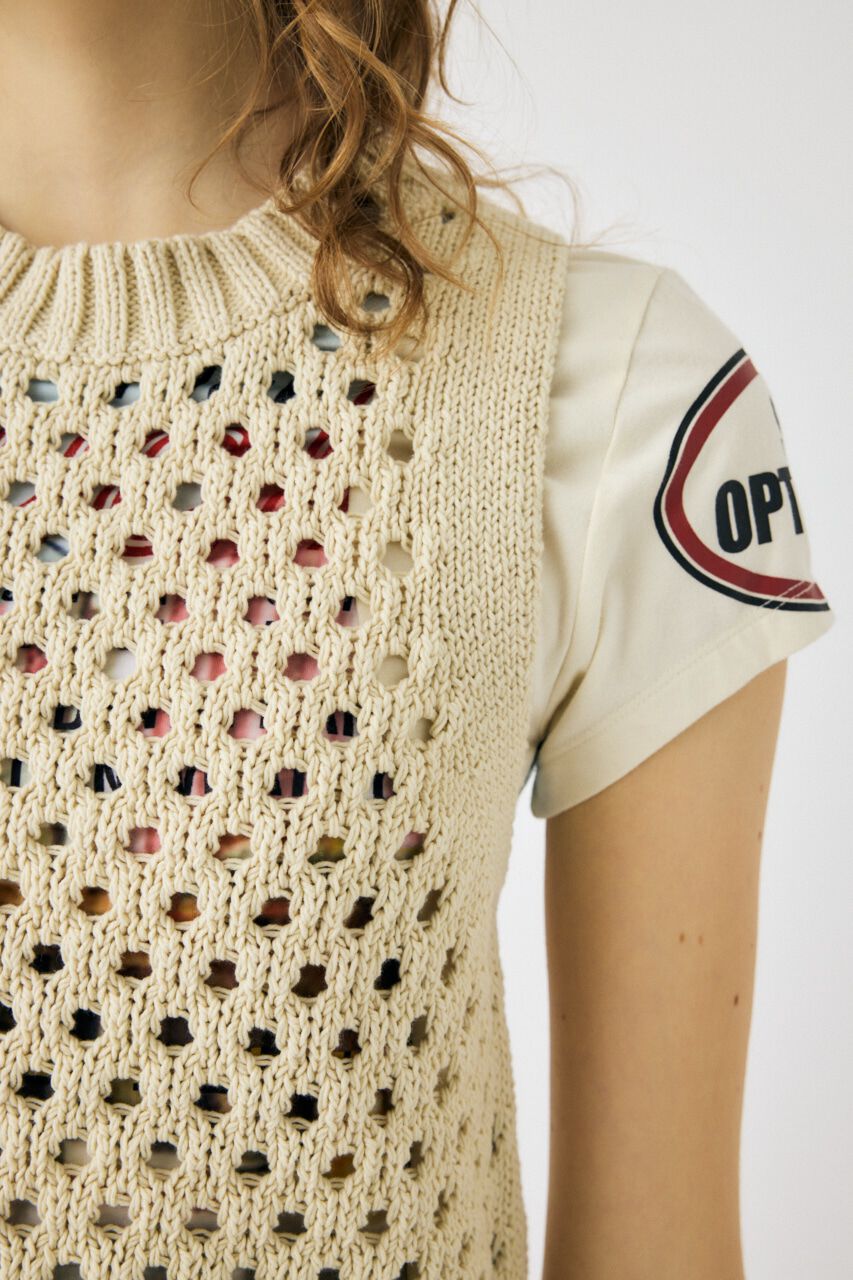 MOUSSY「CROCHET ニットタンク」|タンクトップ|