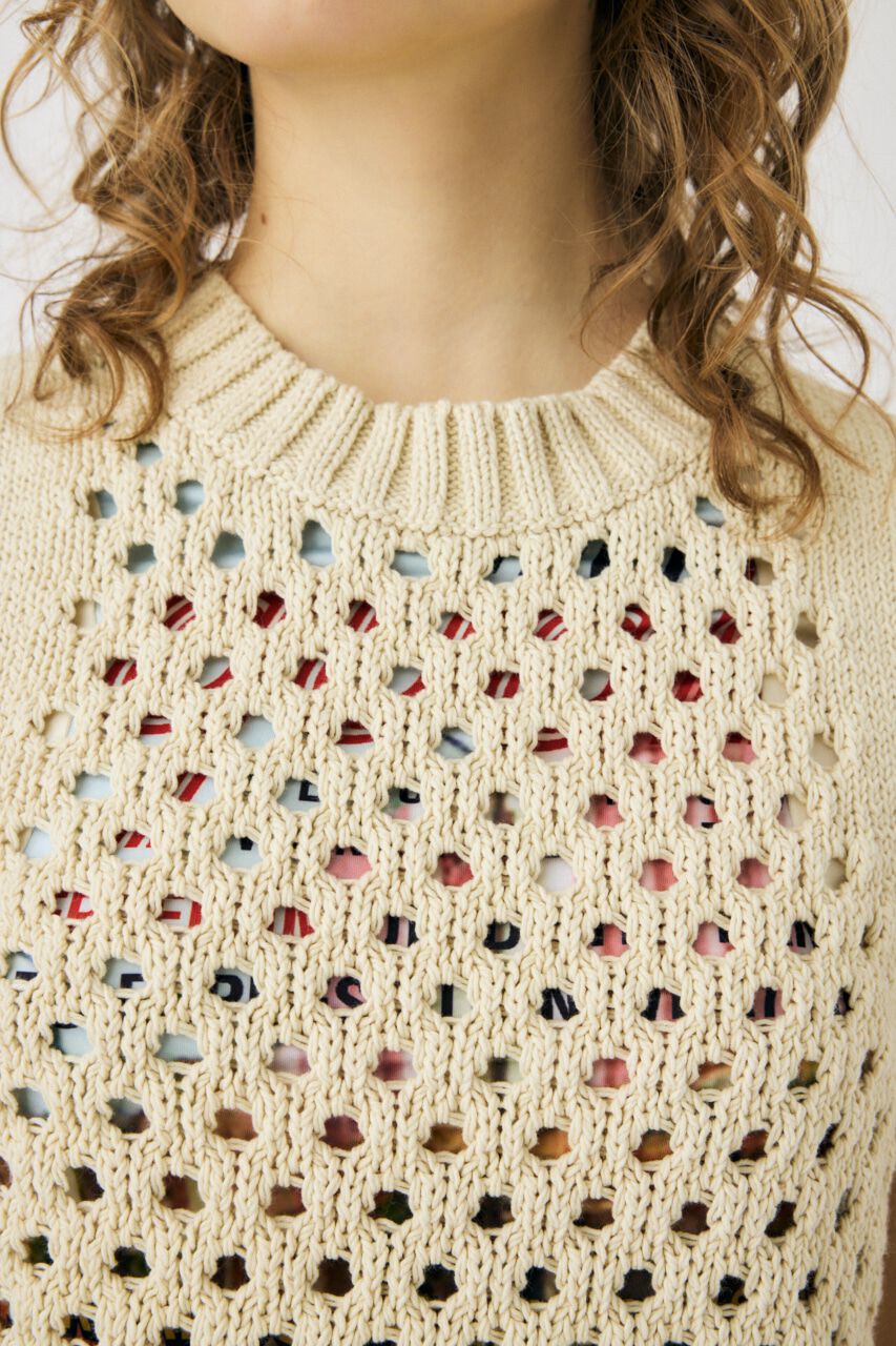 MOUSSY「CROCHET ニットタンク」|タンクトップ|