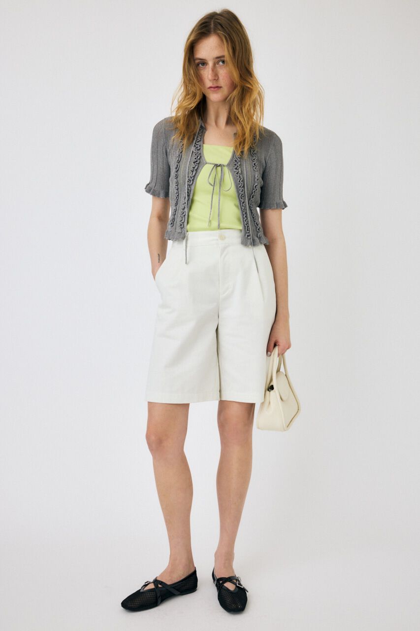 MOUSSY「FRILL STRIPED カーディガン」|ニット・セーター|