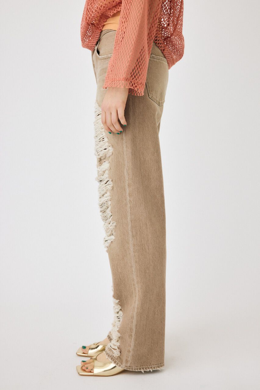 MOUSSY「HIGH DAMAGED STRAIGHT」|デニム|