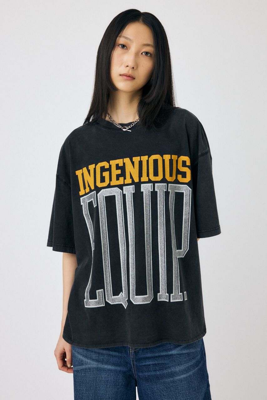 MOUSSY「ROUND HEM LOGO LOOSE Tシャツ」|Tシャツ・カットソー|BLK