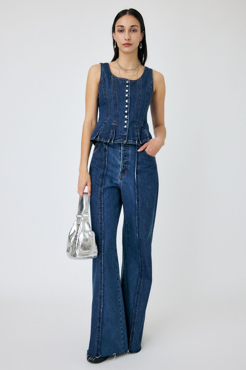 MOUSSY「TWO IN ONE ワイドストレートデニム」|デニム|