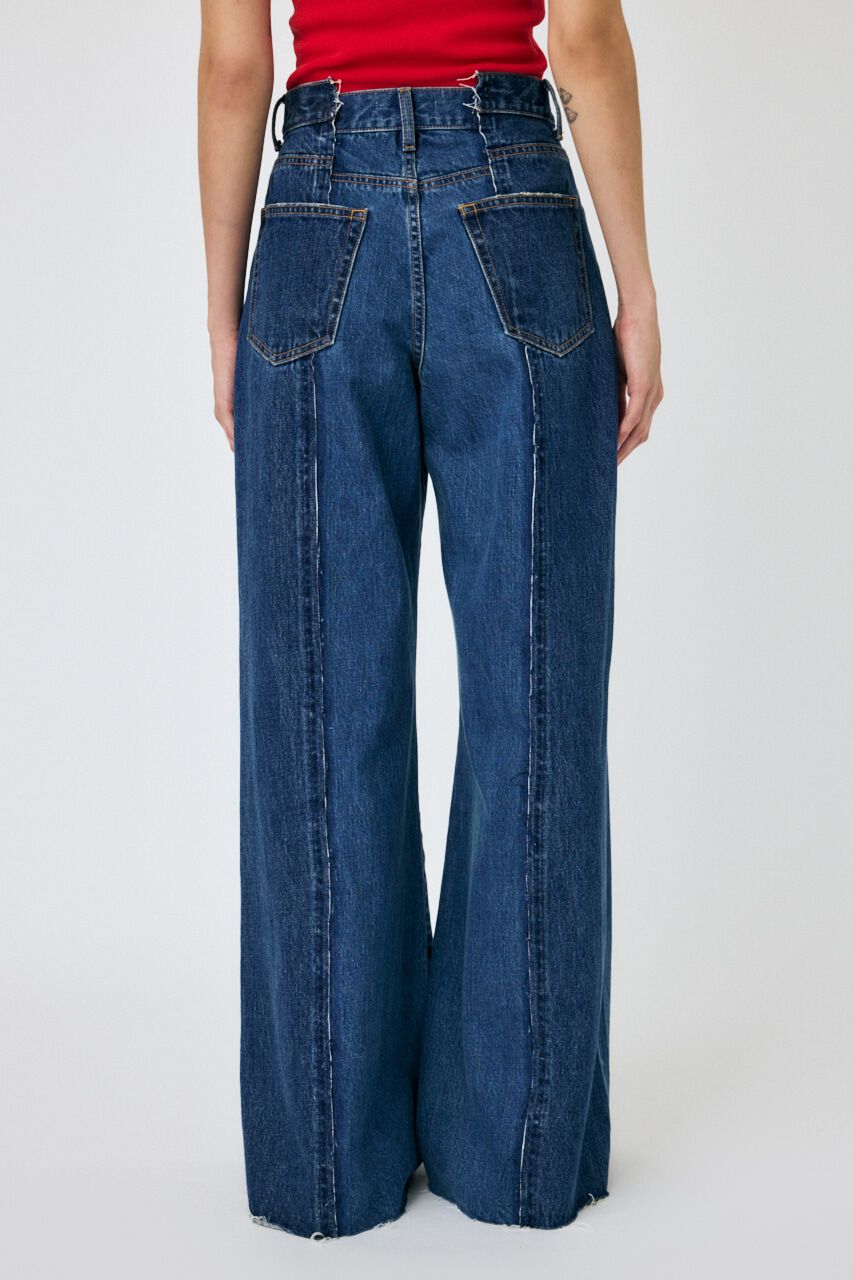 MOUSSY「TWO IN ONE ワイドストレートデニム」|デニム|