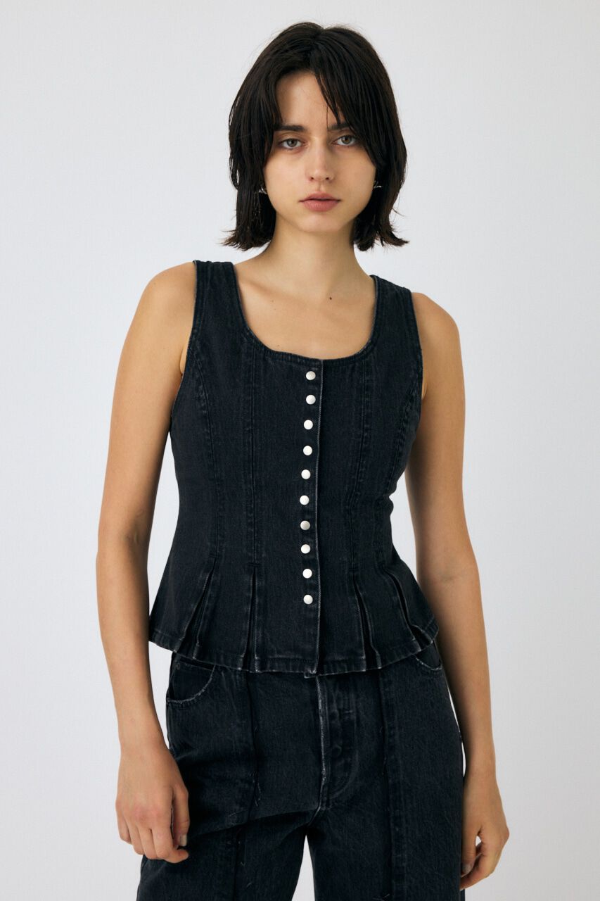 MOUSSY「BUTTON UP デニムトップス」|シャツ・ブラウス|