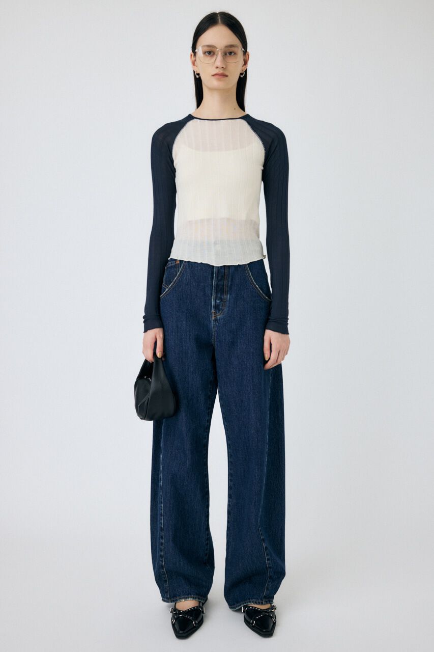 MOUSSY「BROAD RIB ラグラントップス」|Tシャツ・カットソー|