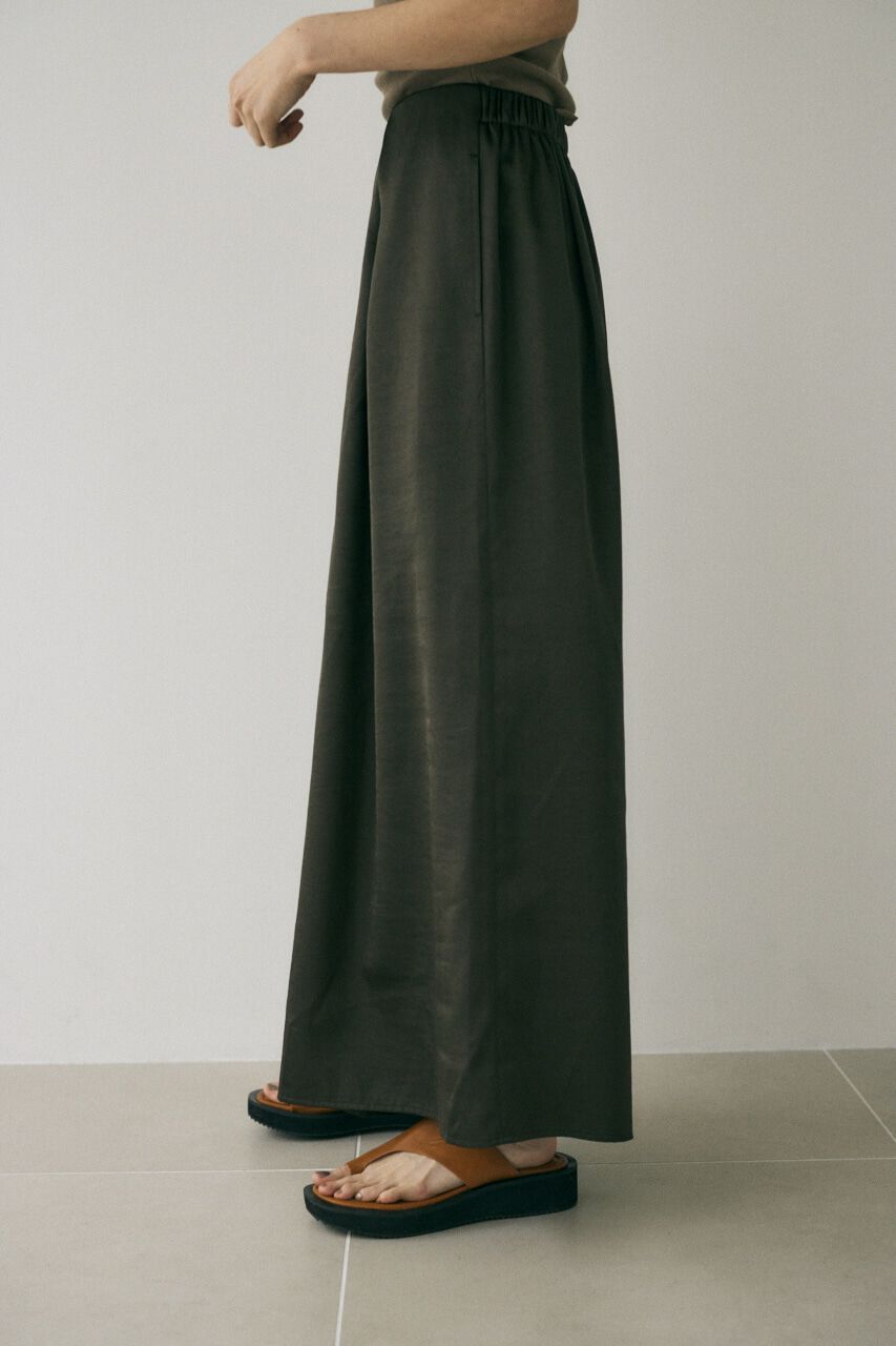 MOUSSY「リサイクルポリエステル使用　フレア分量たっぷりのサテンパンツ」|その他|