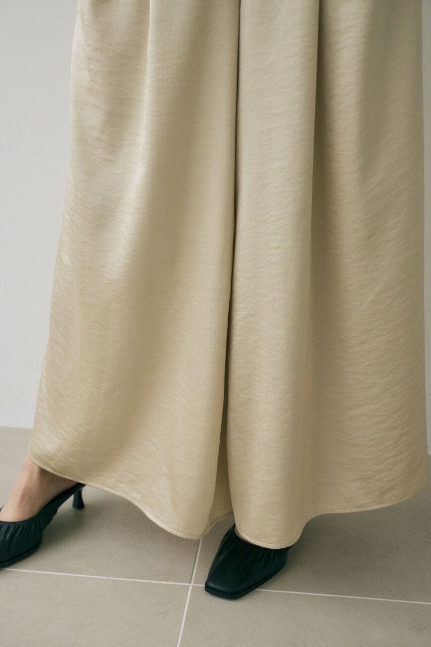 MOUSSY「リサイクルポリエステル使用　フレア分量たっぷりのサテンパンツ」|その他|