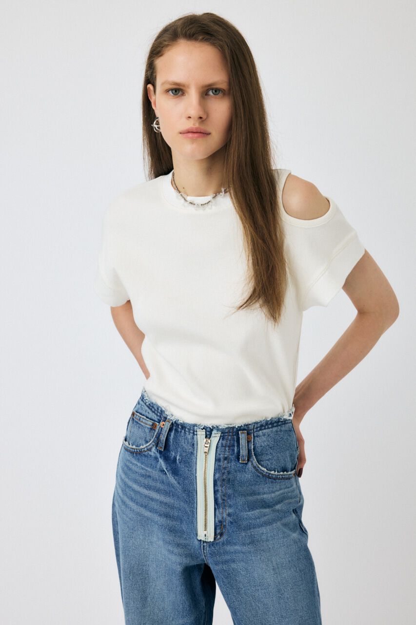 MOUSSY「CUT OUT LOOSE Tシャツ」|Tシャツ・カットソー|
