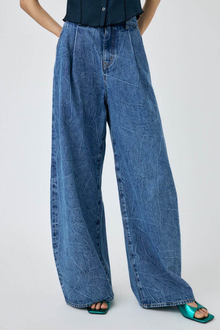 MOUSSY「WAVY TUCK BAGGY」|デニム|