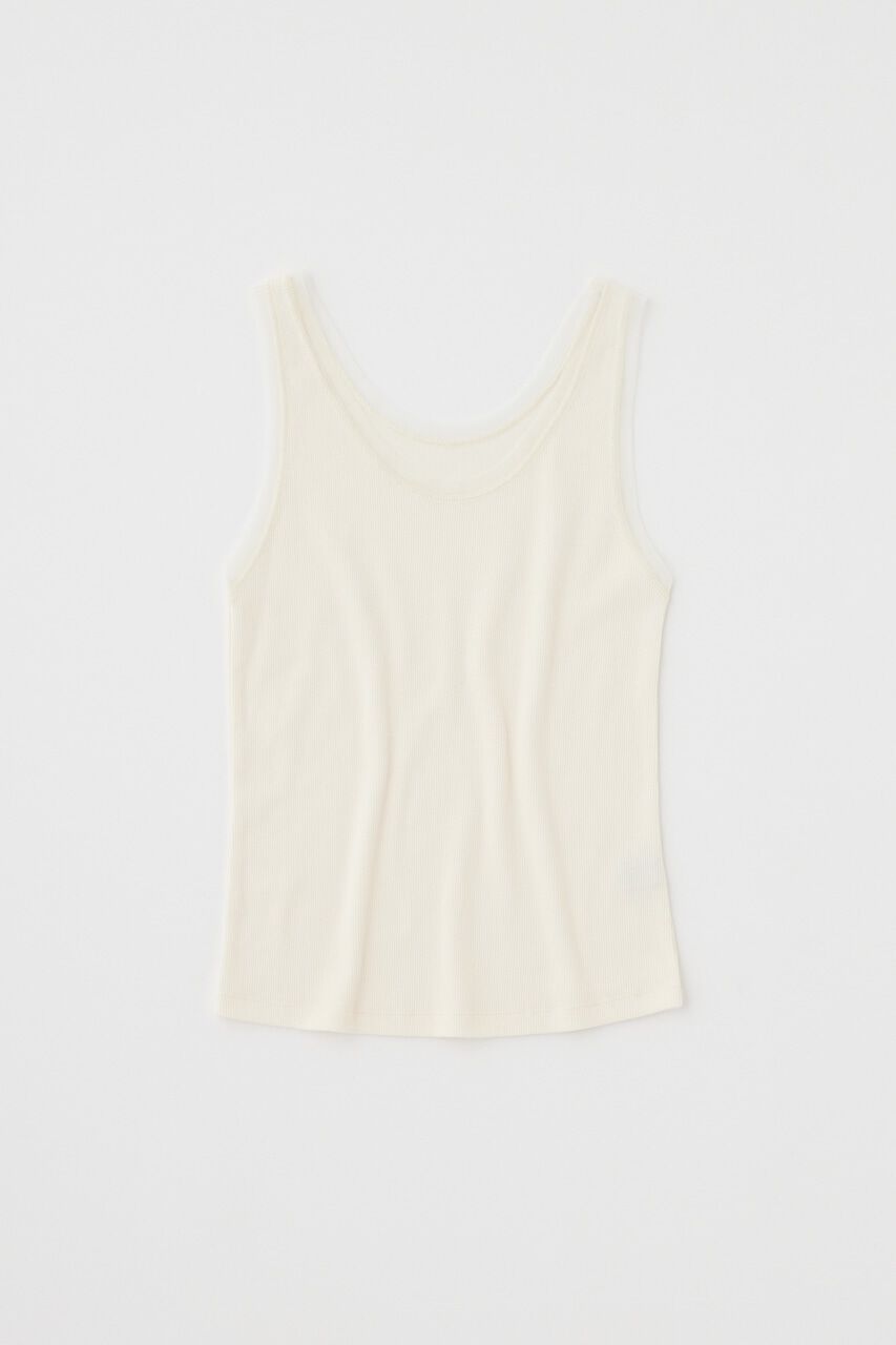 MOUSSY「2WAYﾀﾝｸﾄｯﾌﾟ ｵｰｶﾞﾆｯｸｺｯﾄﾝ&times;ﾘｻｲｸﾙﾎﾟﾘｴｽﾃﾙﾁ」|タンクトップ|