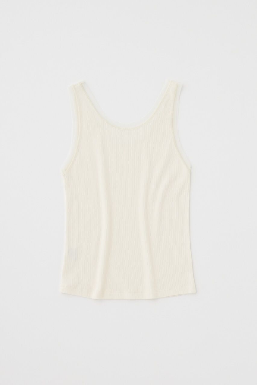 MOUSSY「2WAYﾀﾝｸﾄｯﾌﾟ ｵｰｶﾞﾆｯｸｺｯﾄﾝ&times;ﾘｻｲｸﾙﾎﾟﾘｴｽﾃﾙﾁ」|タンクトップ|