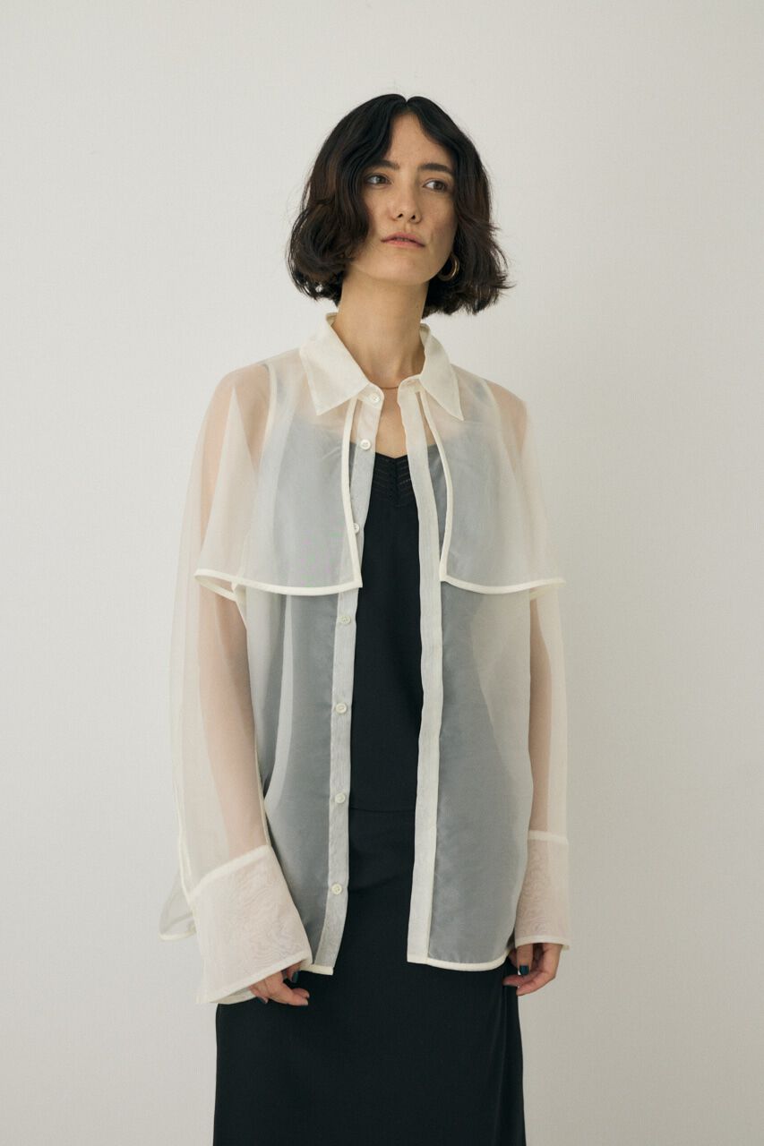 MOUSSY「ｼｰｽﾙｰｼｬﾂ ﾘｻｲｸﾙﾎﾟﾘｴｽﾃﾙ&times;ﾘｻｲｸﾙﾅｲﾛﾝ混ｵｰ 」|シャツ・ブラウス|