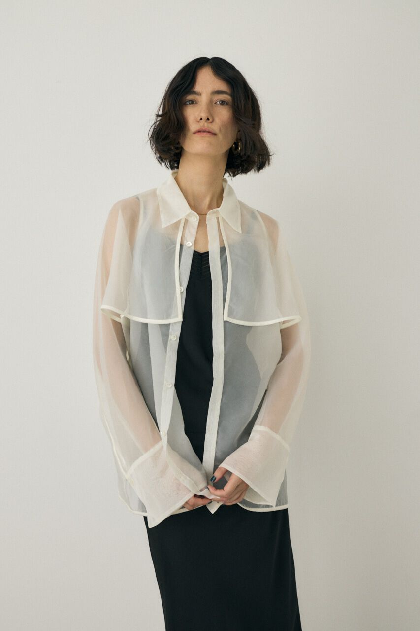 MOUSSY「ｼｰｽﾙｰｼｬﾂ ﾘｻｲｸﾙﾎﾟﾘｴｽﾃﾙ&times;ﾘｻｲｸﾙﾅｲﾛﾝ混ｵｰ 」|シャツ・ブラウス|