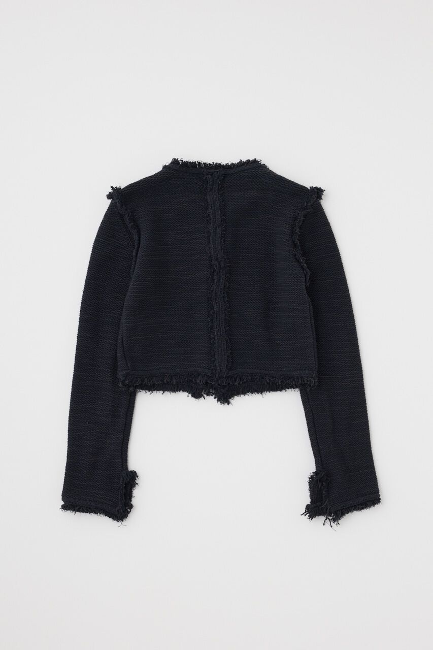 MOUSSY「ツイードニットジャケット　オーガニックコットン使用」|カーディガン|