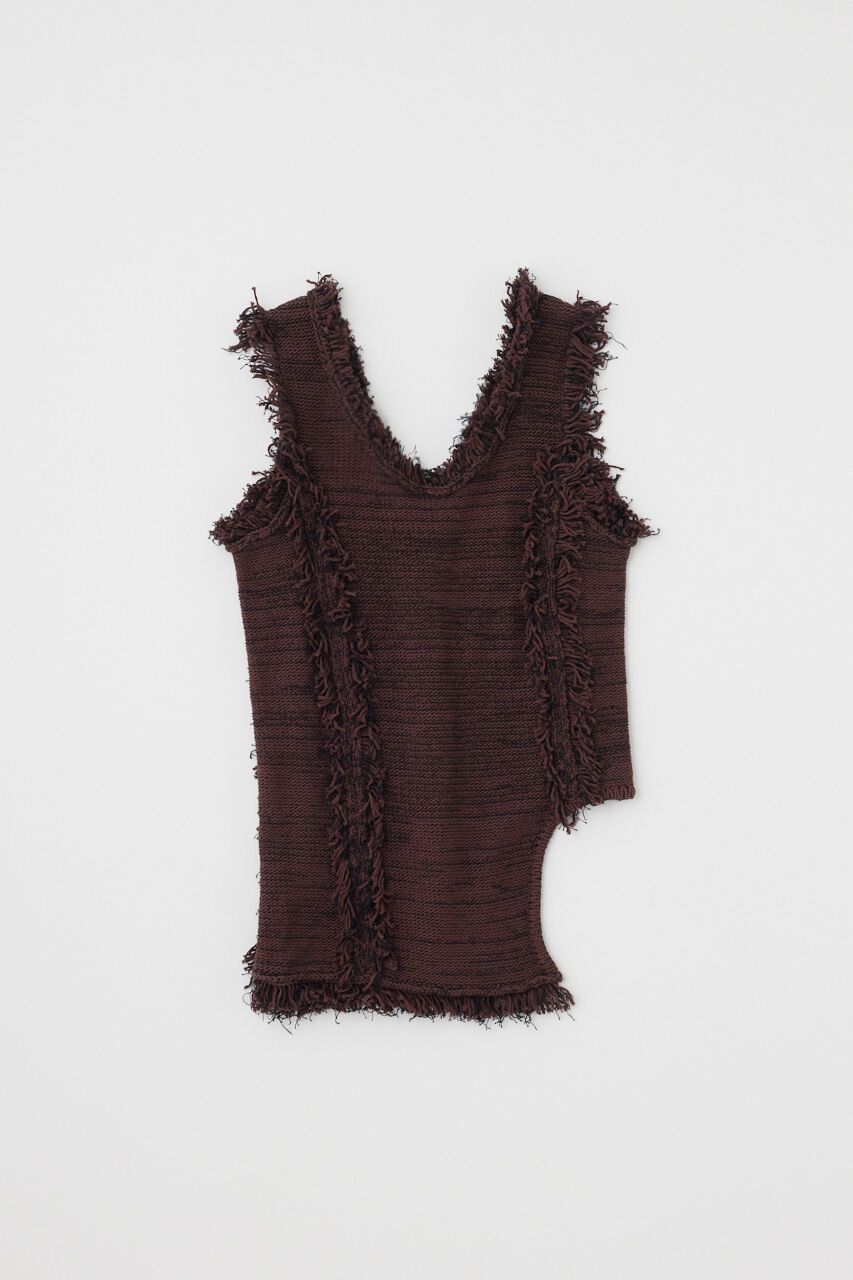 MOUSSY「ツイードニットタンクトップ　オーガニックコットン使用」|タンクトップ|