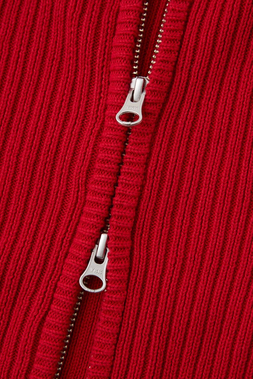 MOUSSY「ZIP UP INSIDE LINE ニット」|ニット・セーター|