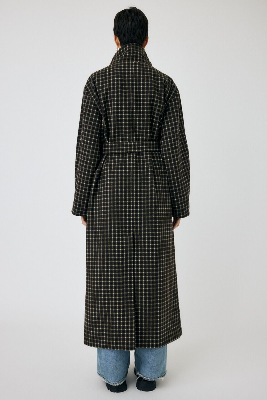 MOUSSY「STANDCOLLAR PLAID コクーンコート」|その他|