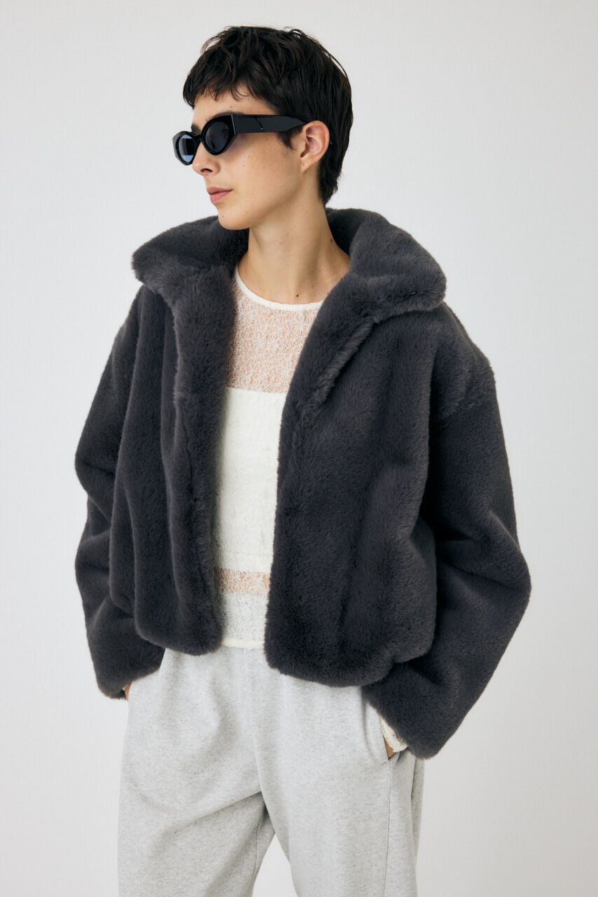MOUSSY「FAUX FUR スタンドカラージャケット」|その他|