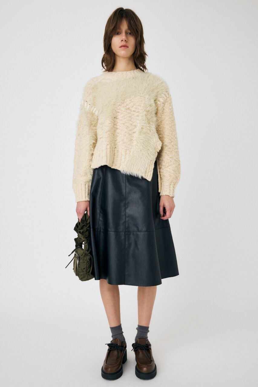 MOUSSY「INTARSIA SLIT セーター」|ニット・セーター|