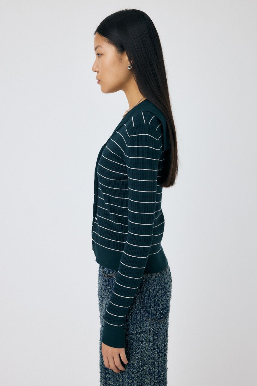 MOUSSY「SAILOR COLLAR ニット カーディガン」|ニット・セーター|
