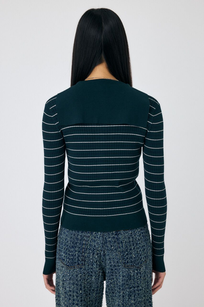 MOUSSY「SAILOR COLLAR ニット カーディガン」|ニット・セーター|