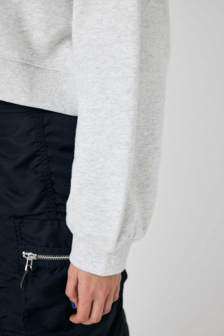 MOUSSY「RHINESTONE MOUSSY クロップド プルオーバー」|パーカー|