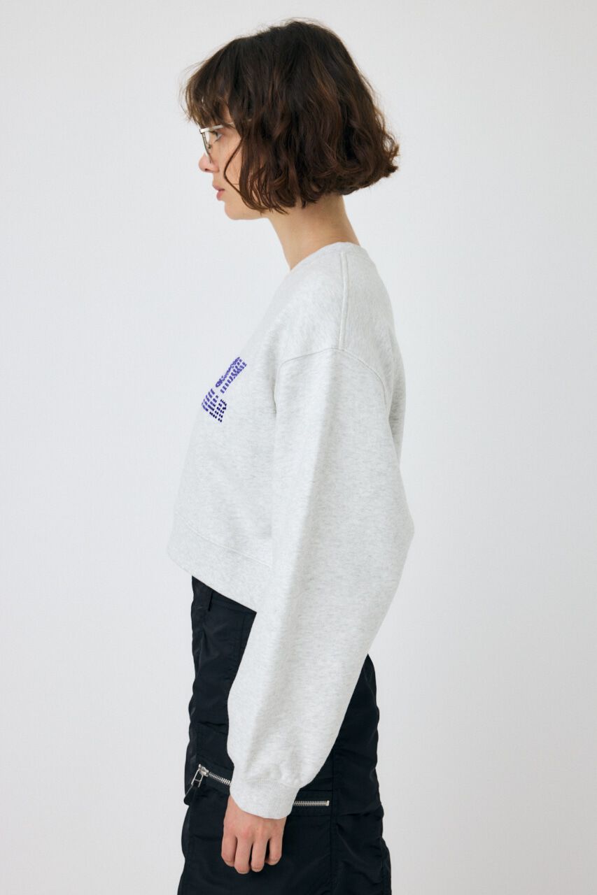 MOUSSY「RHINESTONE MOUSSY クロップド プルオーバー」|パーカー|