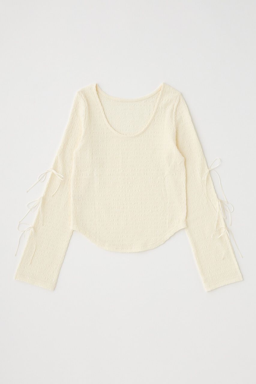 MOUSSY「SLEEVE RIBBON トップス」|Tシャツ・カットソー|