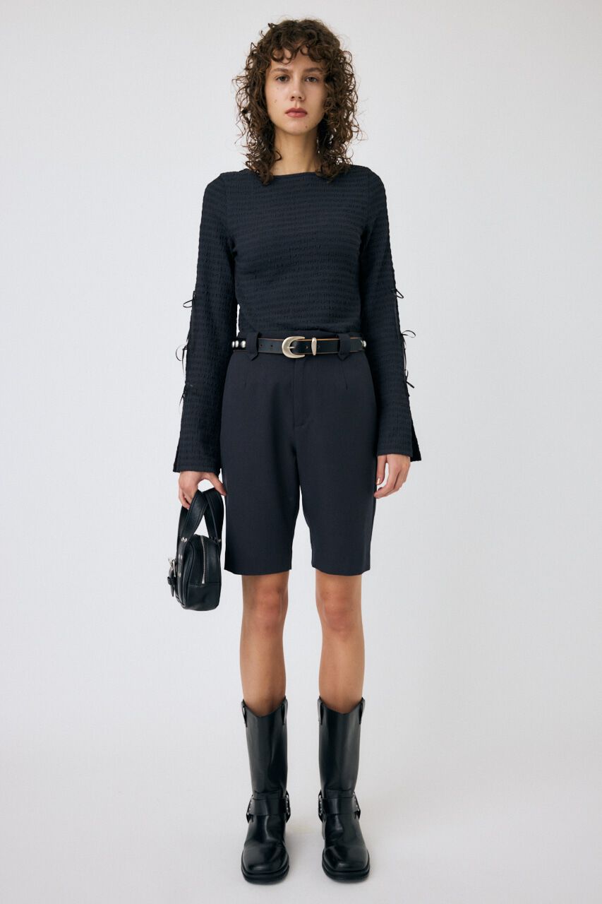 MOUSSY「SLEEVE RIBBON トップス」|Tシャツ・カットソー|