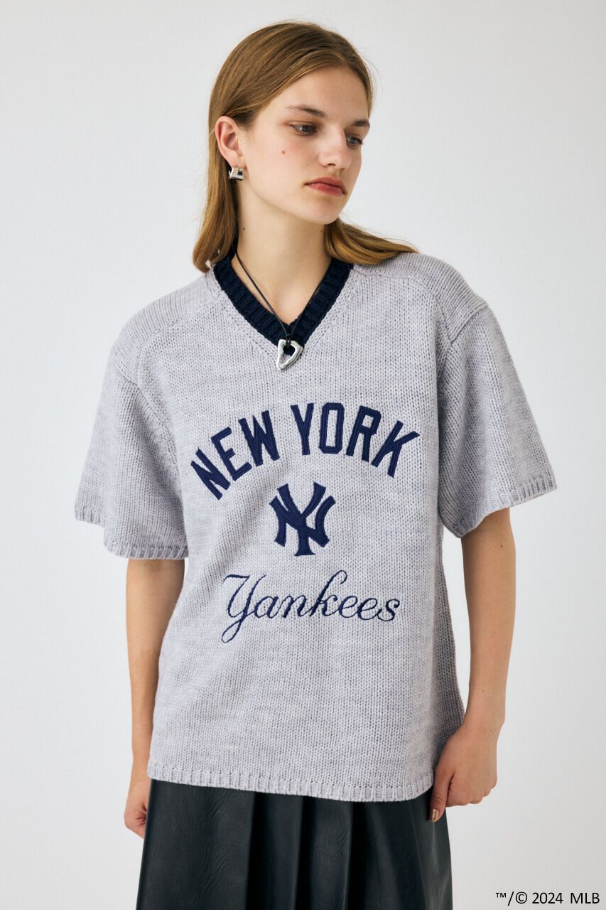MOUSSY「MLB KNIT Tシャツ」|ニット・セーター|T.GRY