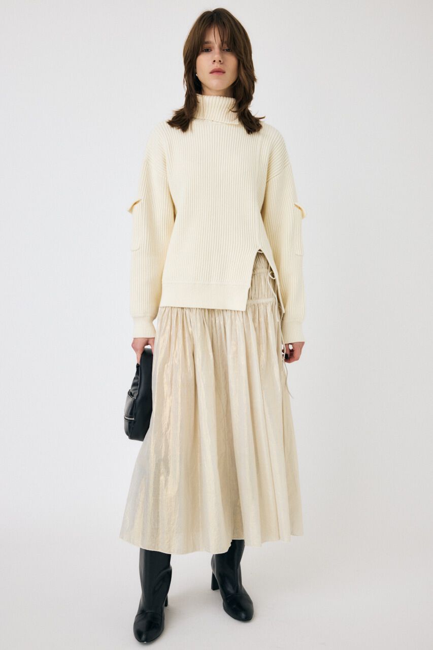 MOUSSY「SLIT ハイネックセーター」|ニット・セーター|