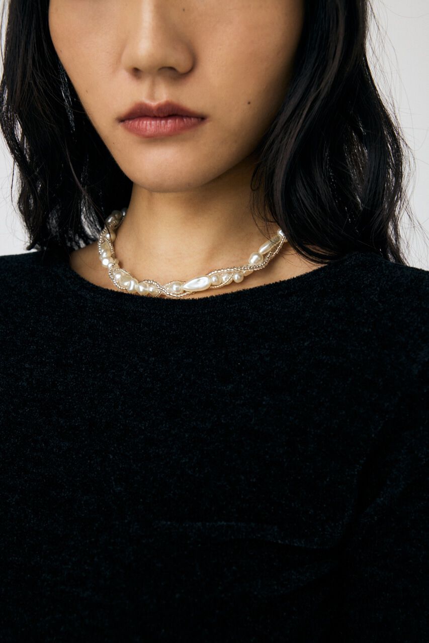 MOUSSY「BAROQUE PEARL TWIST ネックレス」|ネックレス|