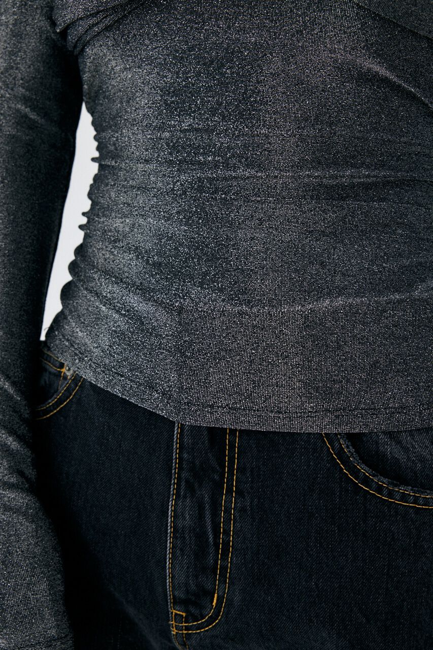 MOUSSY「CROSS GATHER SLIM トップス」|Tシャツ・カットソー|