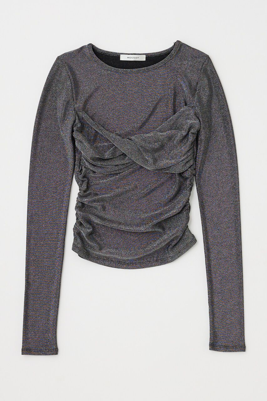 MOUSSY「CROSS GATHER SLIM トップス」|Tシャツ・カットソー|