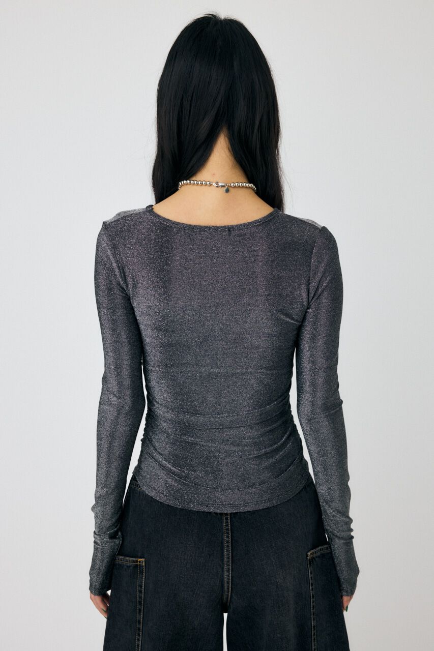 MOUSSY「CROSS GATHER SLIM トップス」|Tシャツ・カットソー|