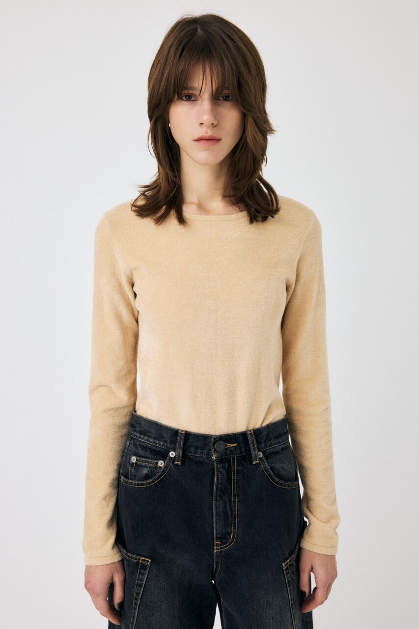MOUSSY「VELOUR TOUCH ロングスリーブトップス」|ニット・セーター|