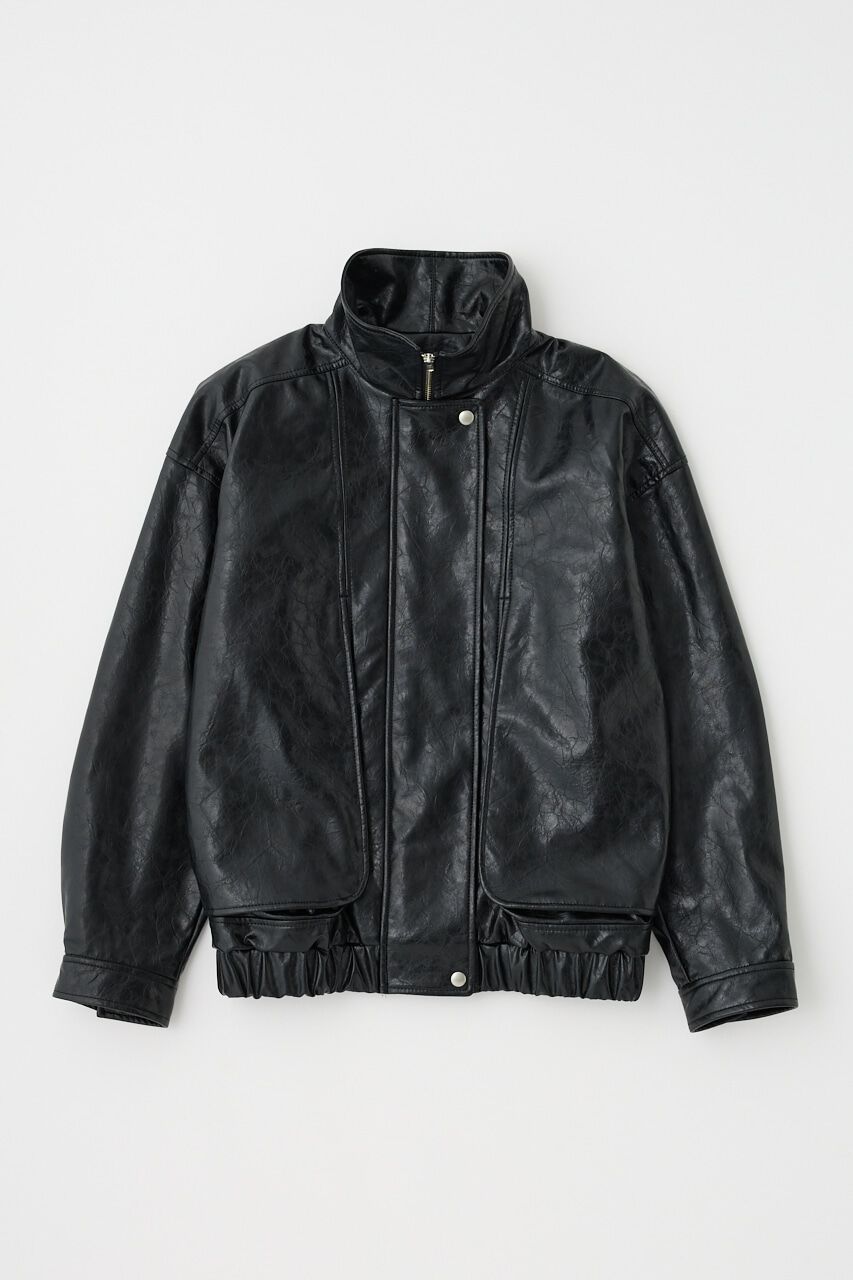 MOUSSY「GLOSSY F/LEATHER ブルゾン」|ブルゾン・スタジャン|