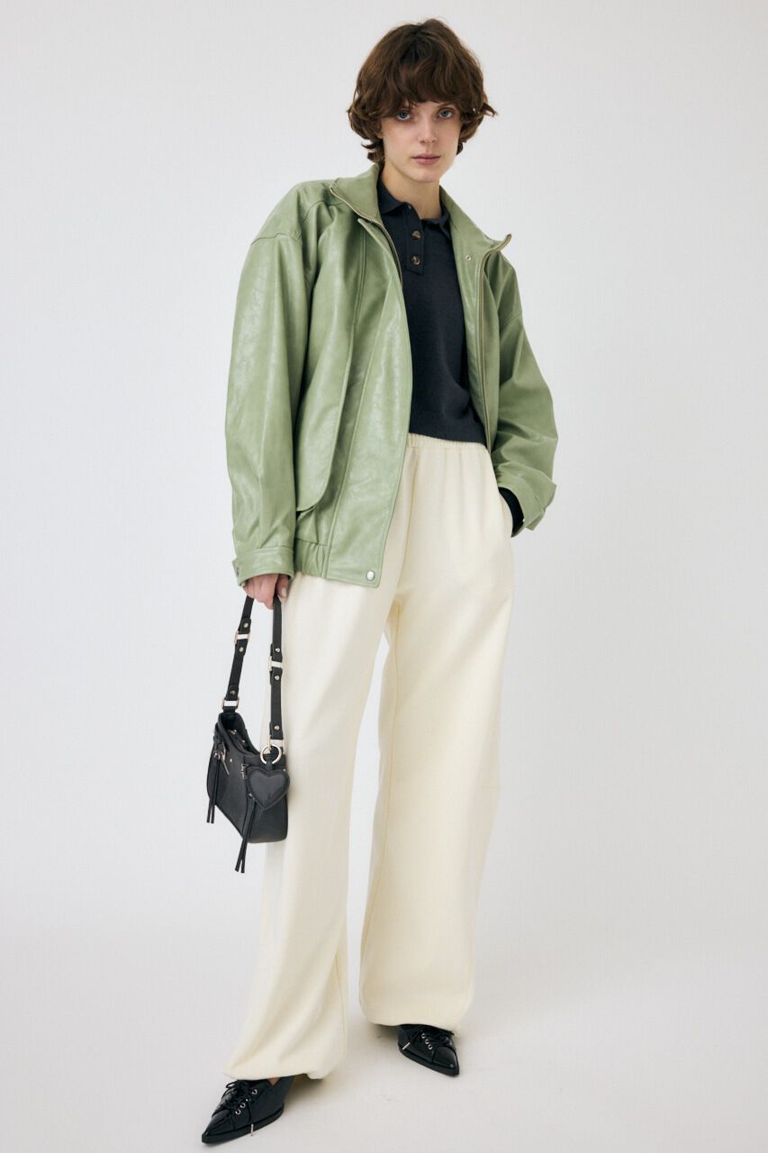 MOUSSY「GLOSSY F/LEATHER ブルゾン」|ブルゾン・スタジャン|