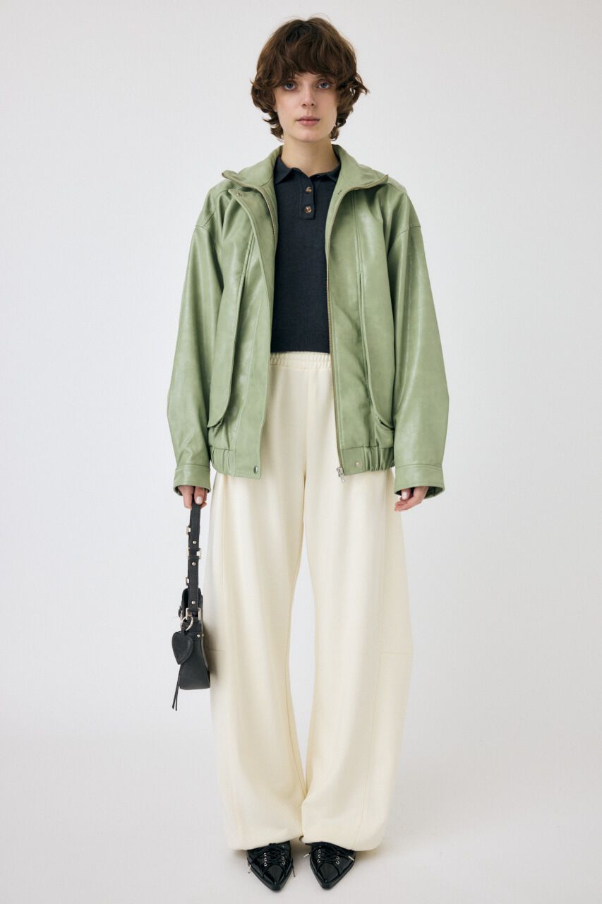 MOUSSY「GLOSSY F/LEATHER ブルゾン」|ブルゾン・スタジャン|