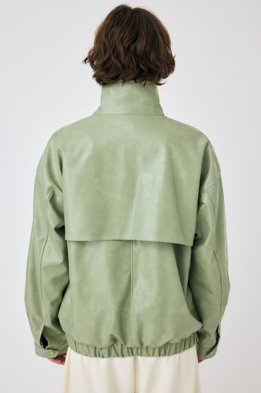 MOUSSY「GLOSSY F/LEATHER ブルゾン」|ブルゾン・スタジャン|