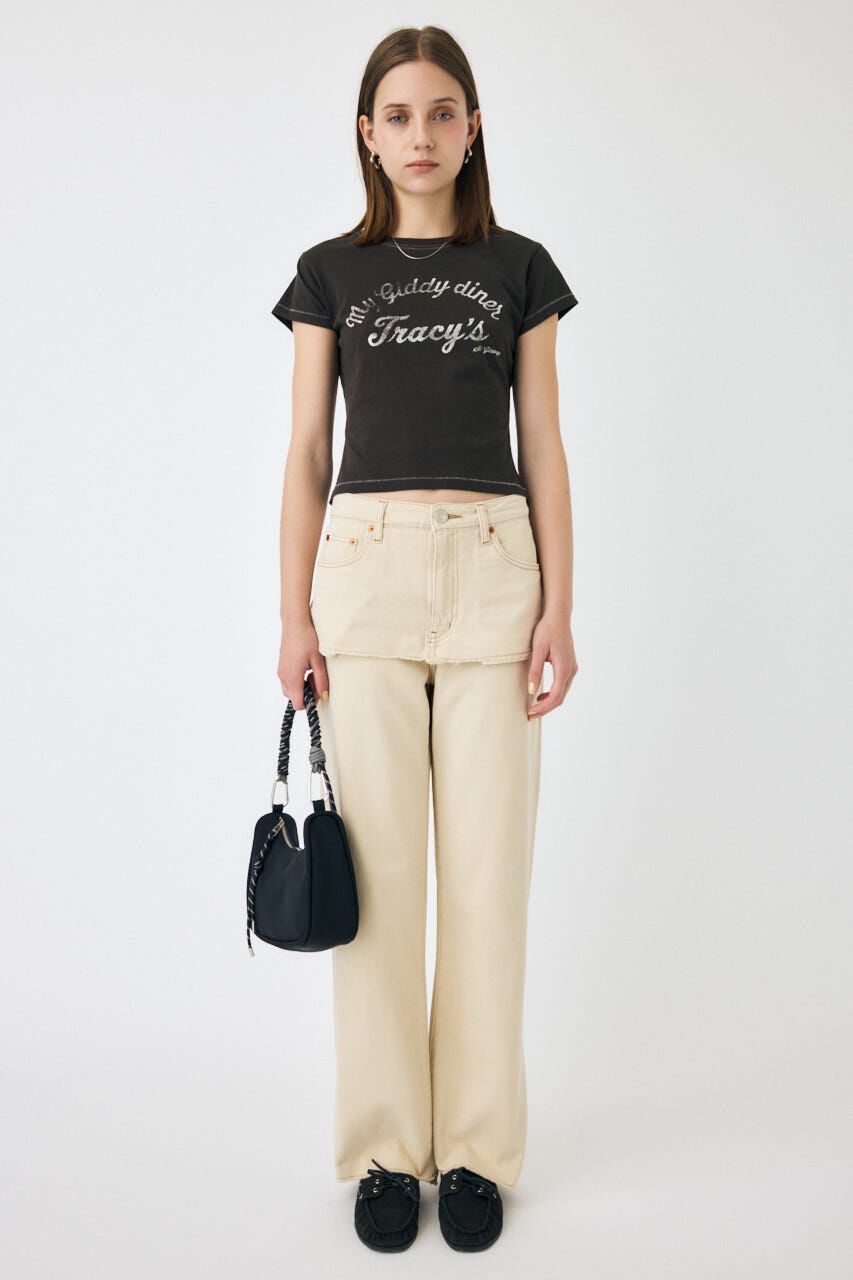 MOUSSY「LAYERED WIDE STRAIGHT デニム」|デニム|